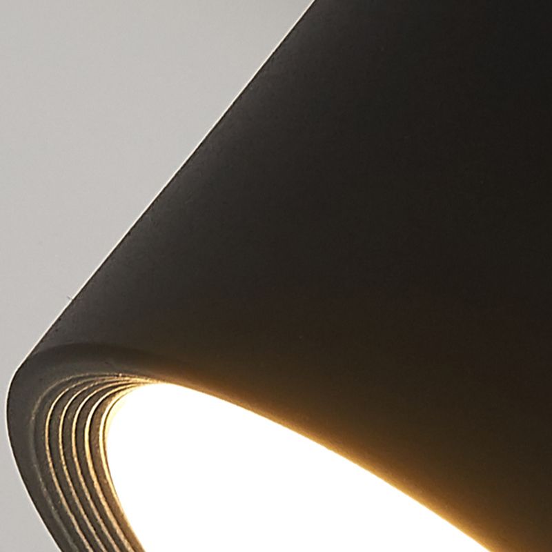 Modern Concise Corridor Flush Mount Iron Cylindrical LED Ceiling Light with Acrylic Shade