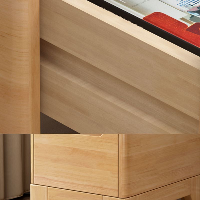 Solid Wood Night Table Contemporary Bed Nightstand for Bedroom