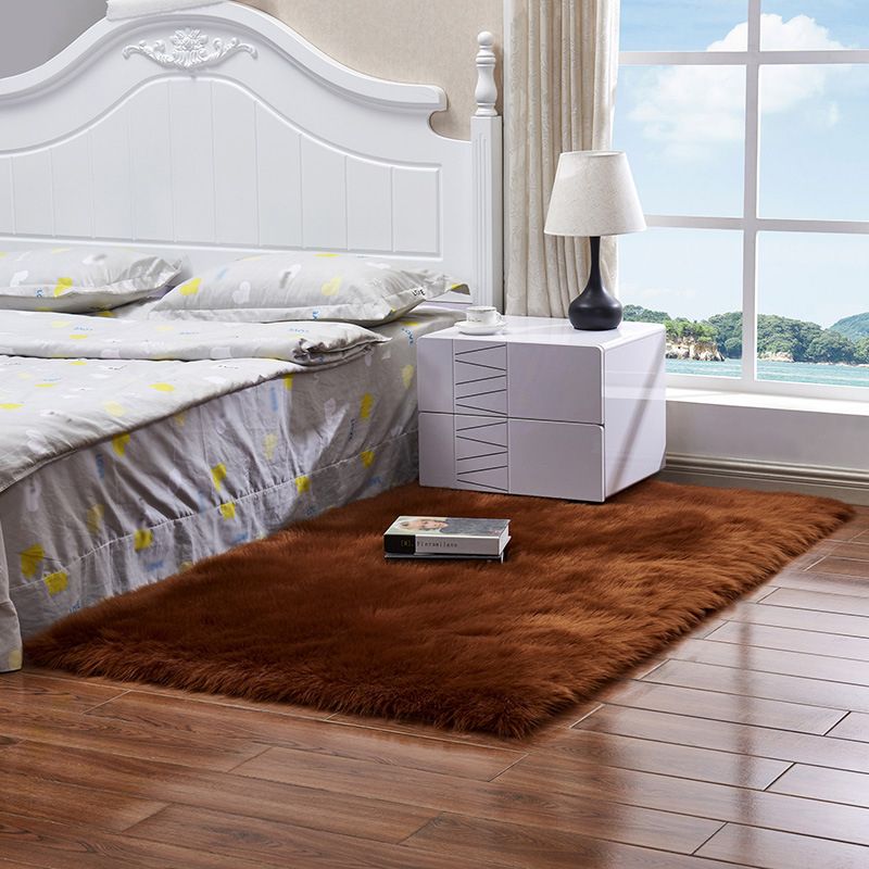 Tappeto a più colorato alla moda in finto lana in finto moquette in lavatrice in lavatrice per animali domestici tappeto non slip per camera da letto per camera da letto
