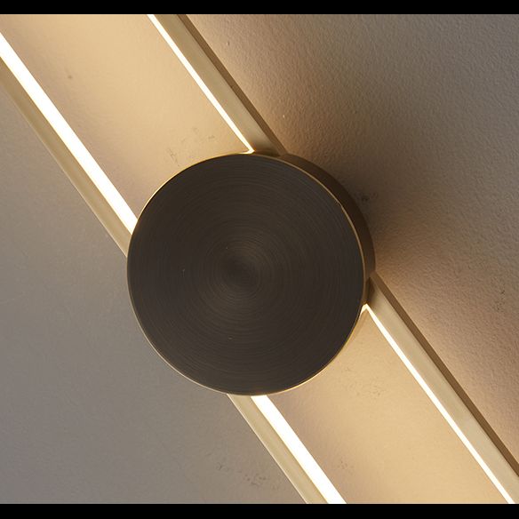 Estilo de lujo moderno Lineal Mall Donce Copper 1 Discontros de luz