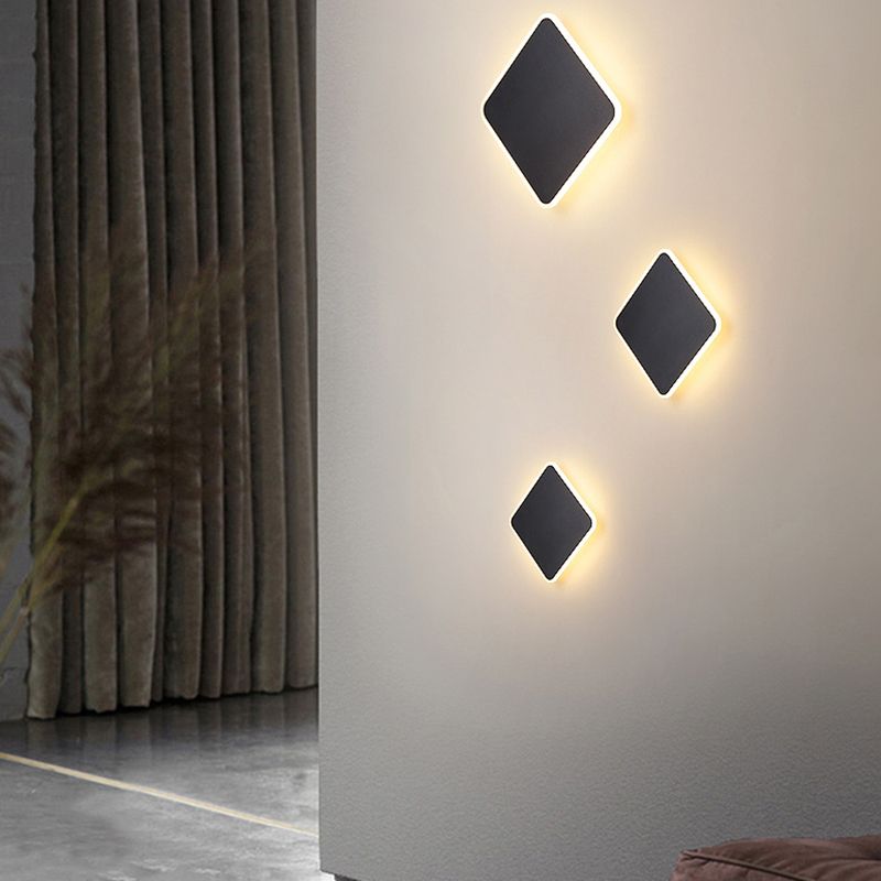 Modernism Single Black/White Wall Mounted Sconce LED Wall Light for Living Room