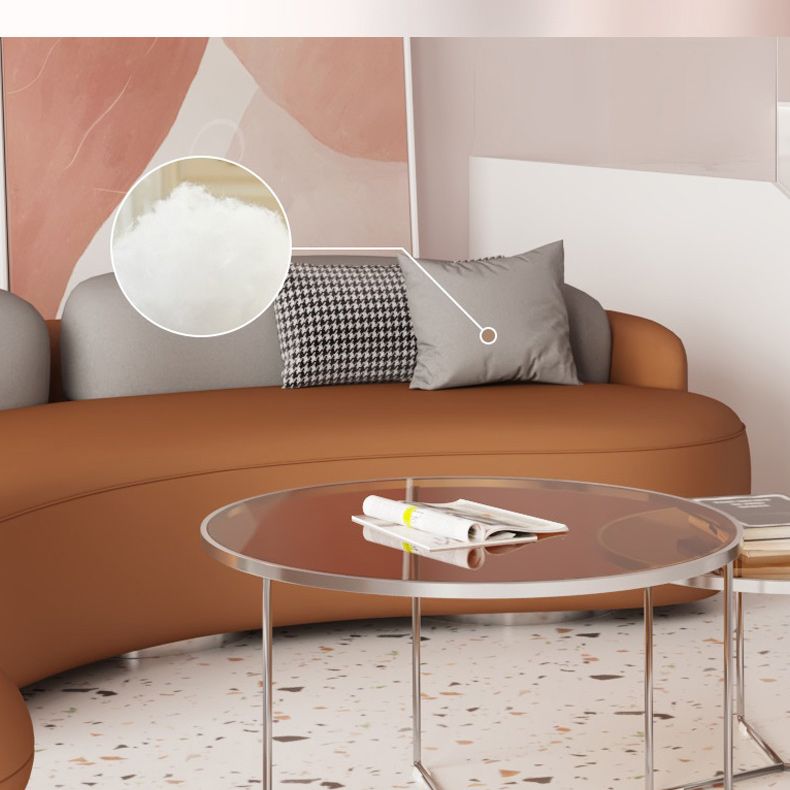 Faux Leather Cushions Back Sofa with Armless for Living Room