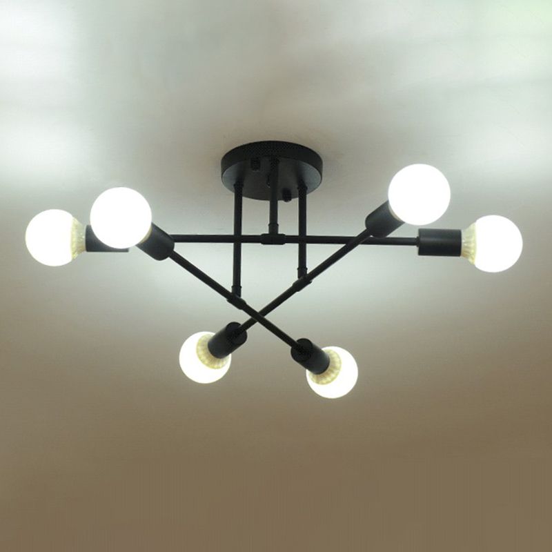 Plafonnier nordique personnalité créative forme spéciale Style industriel salon chambre étude Restaurant fer Art lampes