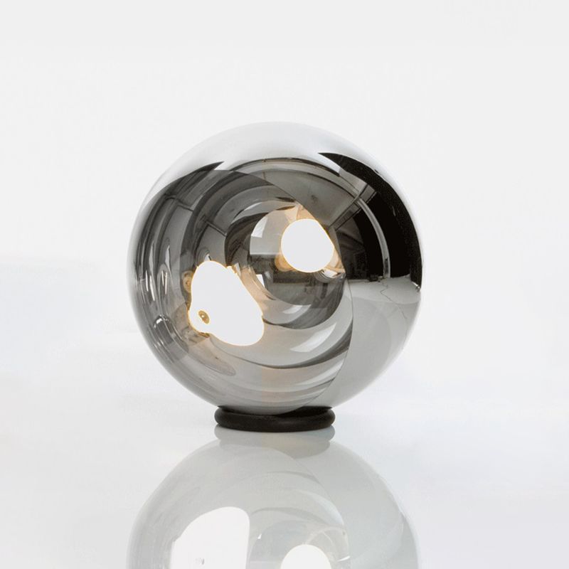 Electroplated Mirror Glass Globe Pendant Lamp Modern Simplicity Style Single Bulb Hanging Light with Adjustable Suspension Wire