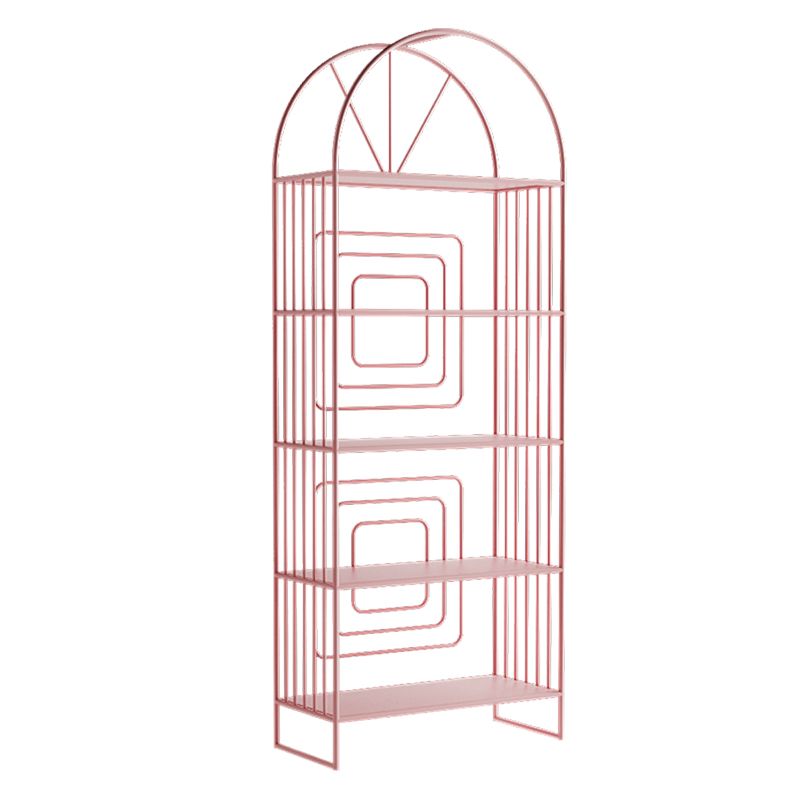 Metal Standard Bookcase Scandinavian Style Open Back Bookshelf