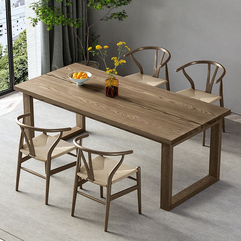 Modern Rectangle Wood Dining Table 1/4/5/7 Pieces Dining Set for Dining Room