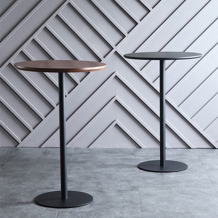 Industrial Solid Wood Bar Table Round Dining Table for Kitchen Living Room