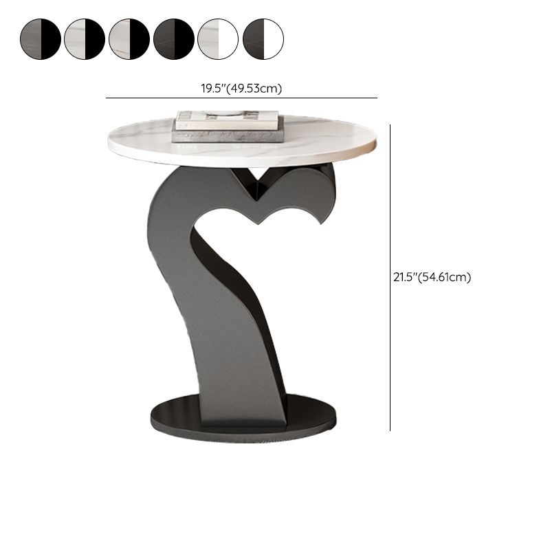 Abstract Coffee Table Set Contemporary Stone Top Cocktail Table