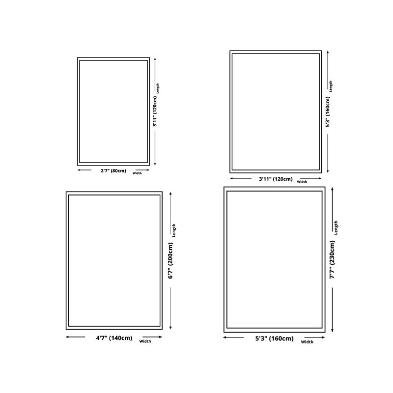 Casual Color Block Rug Polyester Area Rug Non-Slip Backing Indoor Carpet for Living Room