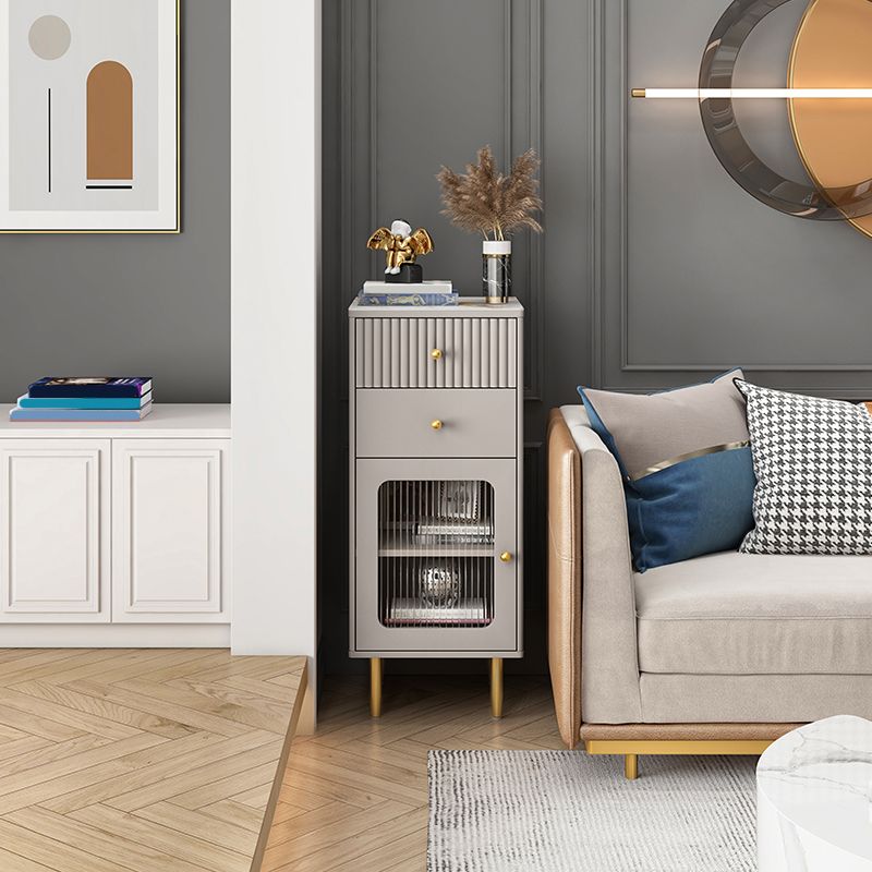 Glam Combo Dresser Stone Vertical Storage Chest Dresser for Bedroom