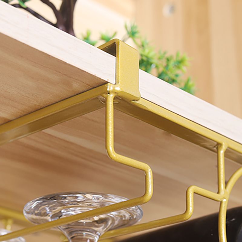 Industrial Hanging Wine Holder Metal Wine Glass Stemware Rack Holder