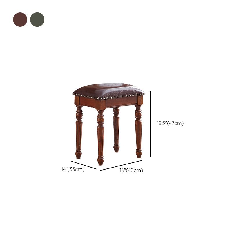 Traditional Dressing Table Stool Set Wooden Vanity Dressing Table for Bedroom