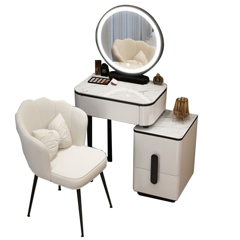 Lighted Mirror Make-up Vanity Luxurious Dressing Table Stool Set