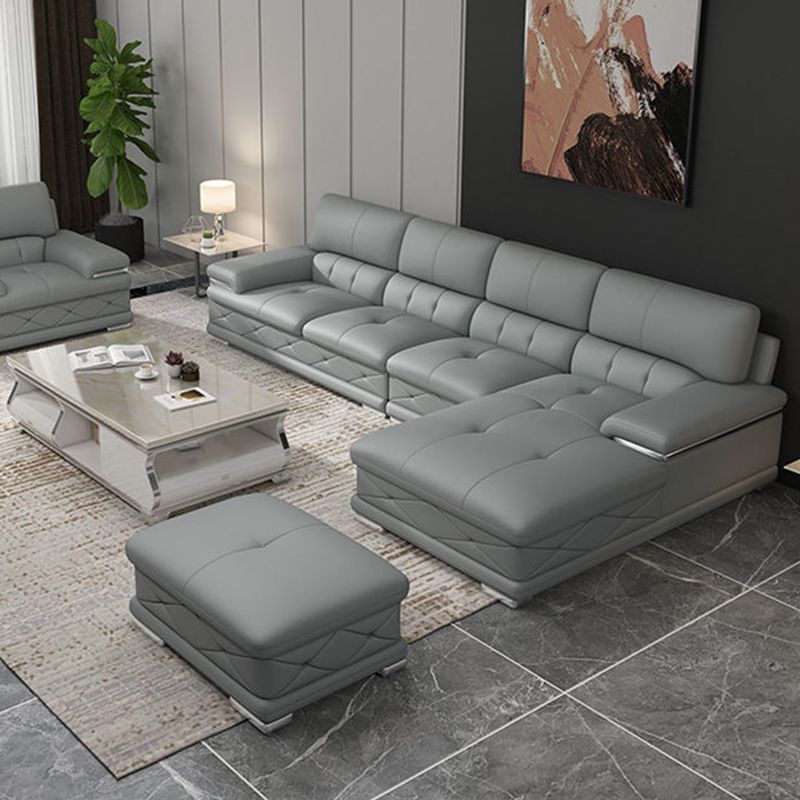 Upholstered Armrest Cushioned Back Sponge Padded Sofa Bed Grey/yellow Sofa