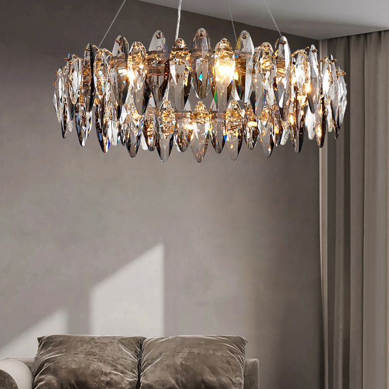 Luces de lámpara de cristal geométrica luces colgantes de cocina contemporáneas