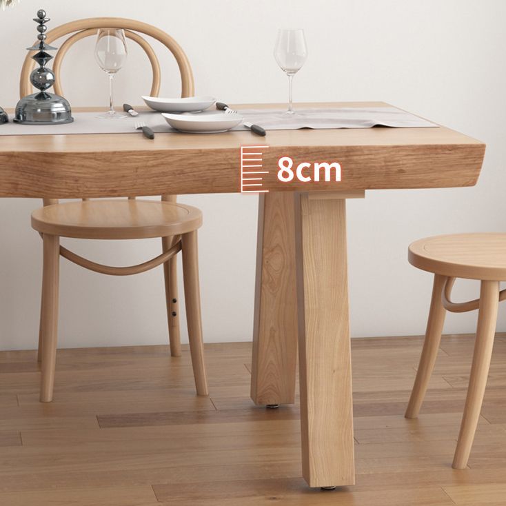 Modern Style Rectangle Dining Table Wood Table with Wood Legs for Home