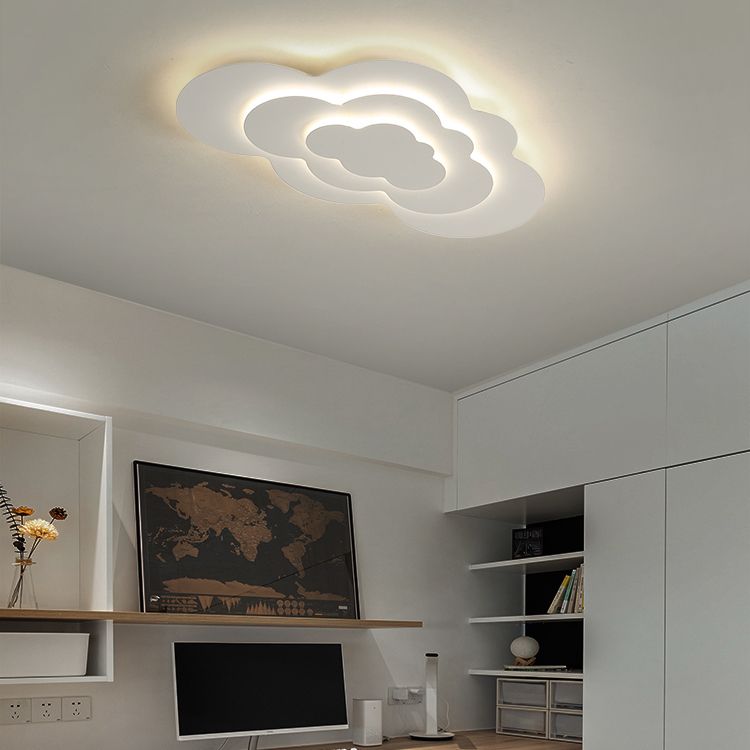 3 - Layer Matte White Flush Minimalist Ceiling Flush Lighting Fixture