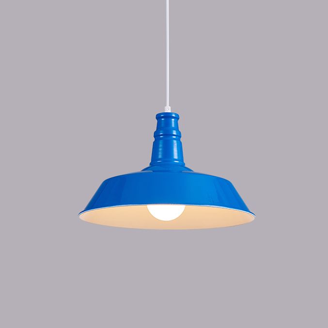 Lampada a sospensione a forma di fienile multicolore Metal industriale 1 ristorante Bulb Hanging Light