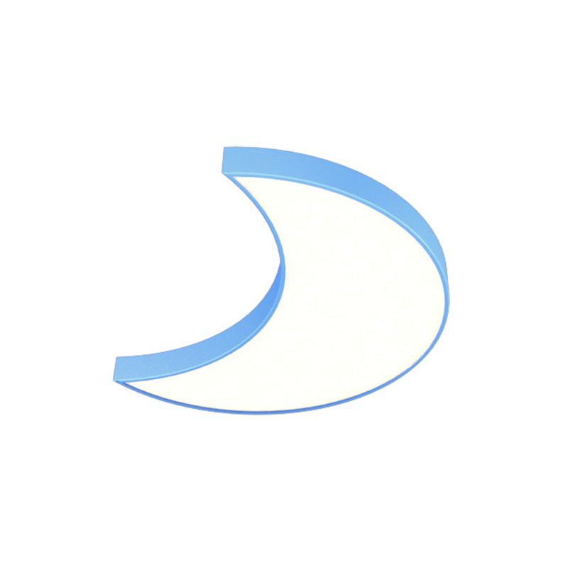 Creative Crescent Flushmount Lighting Acrylic LED Playroom Close to Ceiling Light