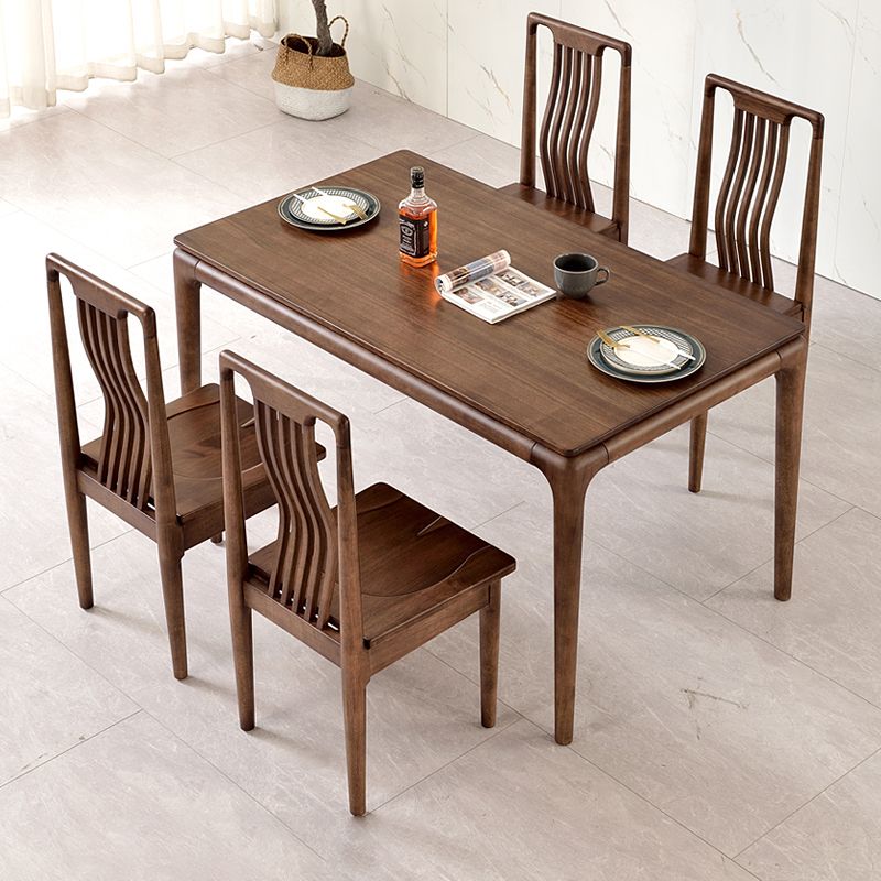 Traditional Solid Wood Dining Room Set with Rectangle Table Dining Table Furniture for Home