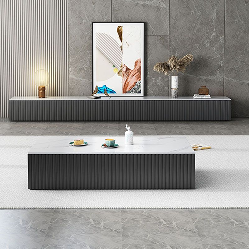 Contemporary TV Stand Console Wood TV Media Stand with Drawers