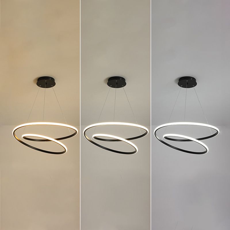 Moderne stijl 1-licht gesuspendeerde verlichtingsarmatuur Acryl Twist hanger kroonluchter