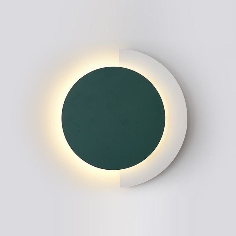 Decorative Round LED Sconce Light Metallic Living Room Background Wall Light