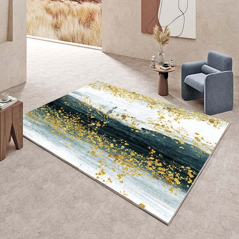 Luxuriant Modern Rug Black Graphic Carpet Washable Indoor Rug for Home Decor