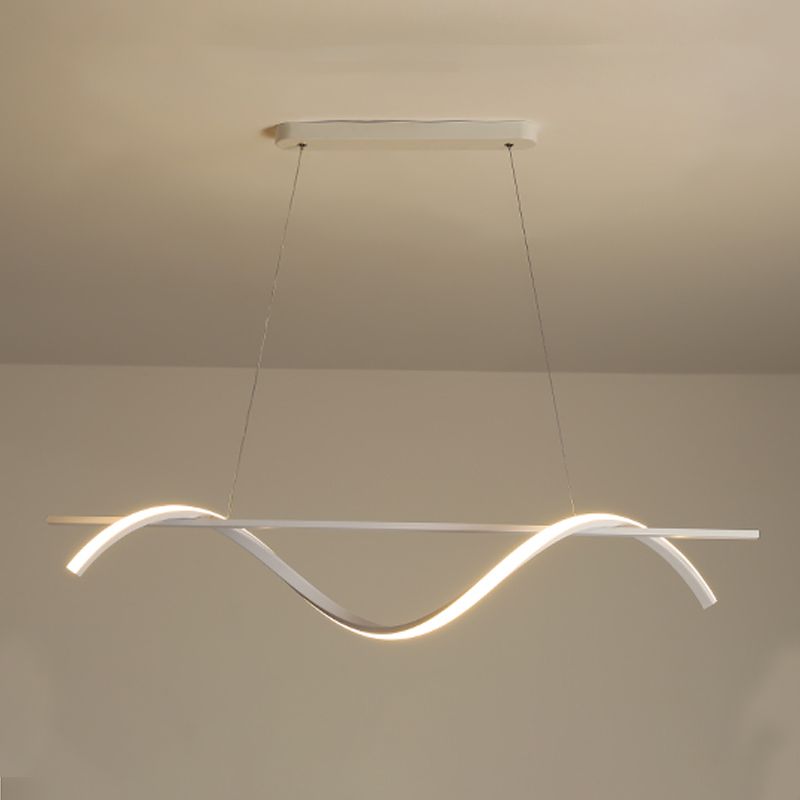 Modern Style Linear Shape Island Light Metal 1 Light Island Lighting Fixture