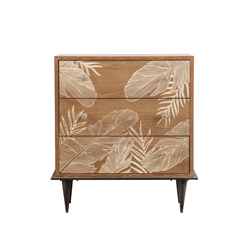 Brown Chest with Drawers , Distressed Wood Rectangle Cabinet