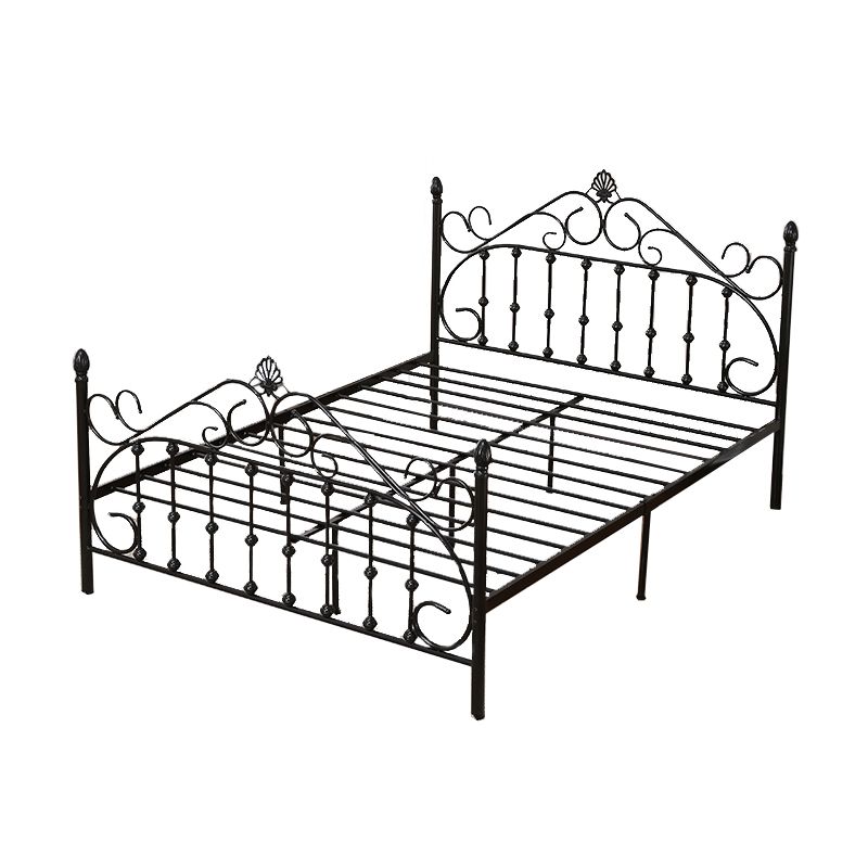 Modern Metal Folding Bed Arched Open-Frame Bed with Headboard