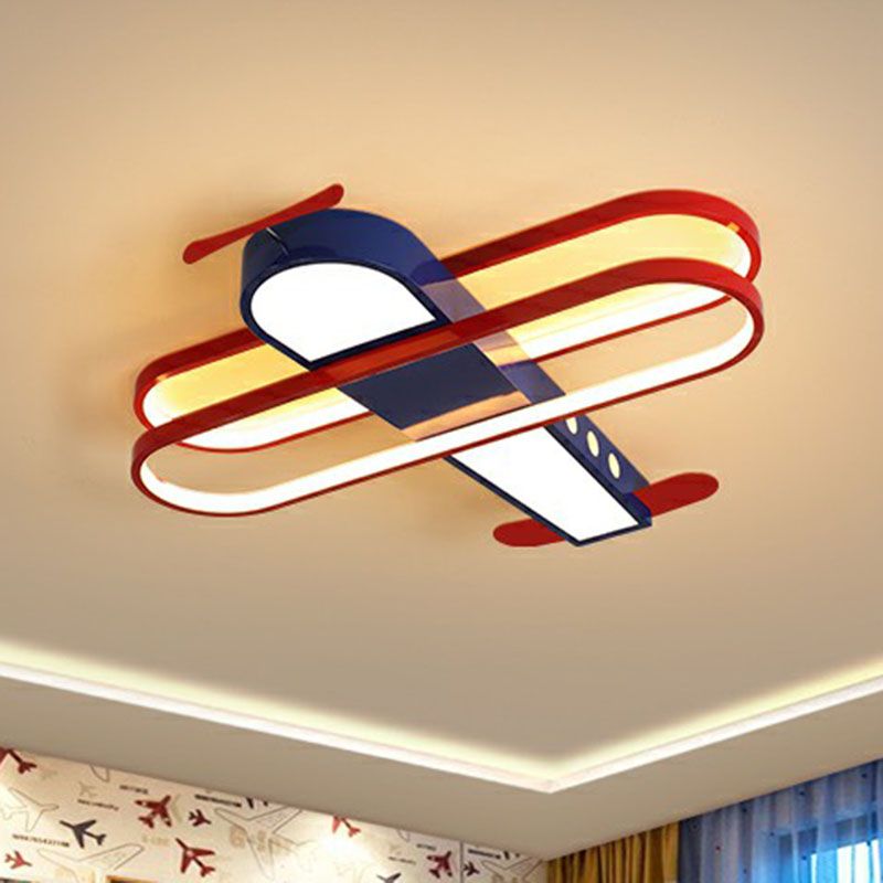 Acrylic Aircraft Flush Ceiling Light Cartoon LED Flush Mount Lighting for Child Room