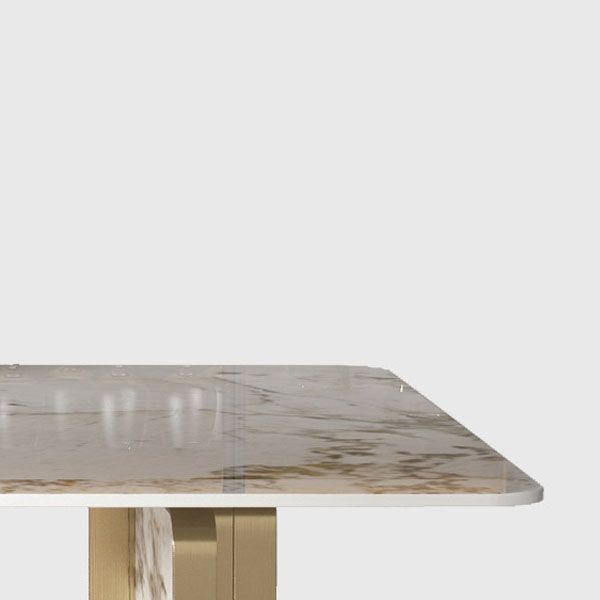 Luxury Sintered Stone Top Dining Set Rectangle 1/2/4/5/7 Pieces Dining Table with Chairs