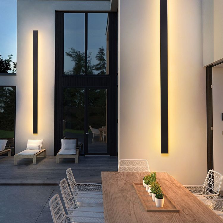 Estilo minimalista moderno Murón lineal apliques acrílico 1 apliques de luz para exteriores
