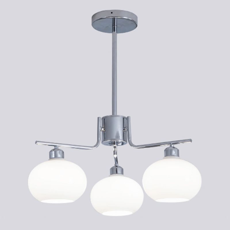 Araña de la esfera lámpara de vidrio de ópalo blanca esmerilado para comedor para comedor