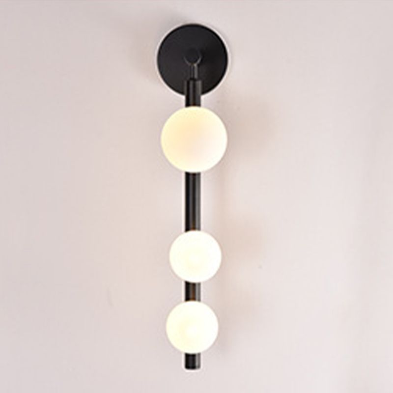 Modern Globe Wall Lamp Glass Multiple-Light Sconce for Bedroom