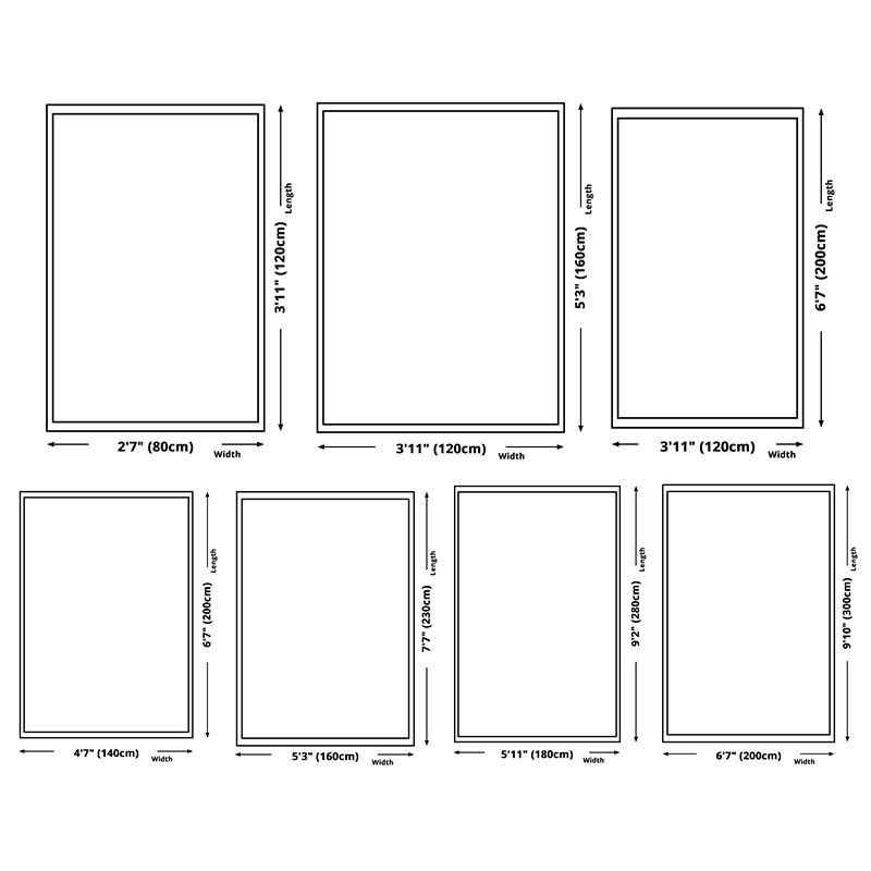 Multicolor Living Room Carpet Comfort Triangle Lines Area Rug Polyester with Non-Slip Backing Rug