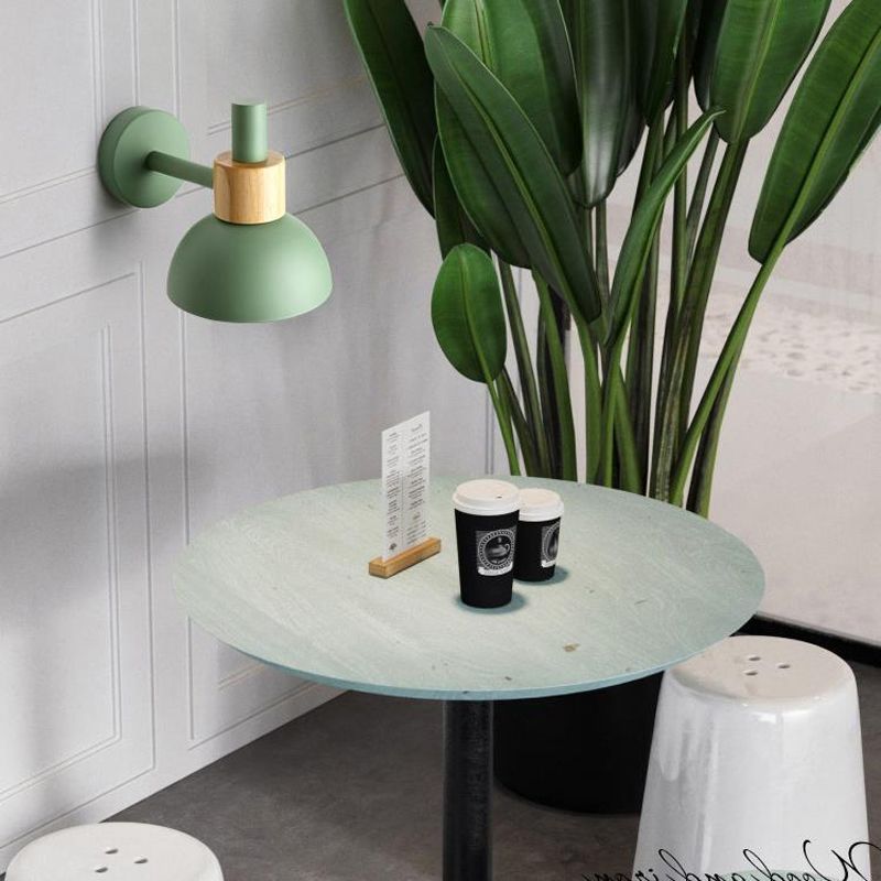 Metal Bowl Shape Wall Light Modern Style 1 Light Wall Light Sconce