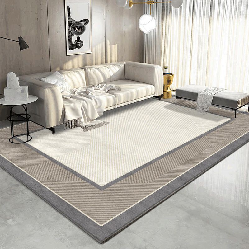 Minimalist Rectangle Printed Rug Polyester Indoor Rug Stain Resistant Carpet for Home Decoration