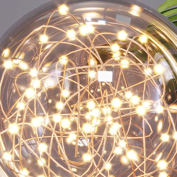 Modern Sphere Flush Light Fixture Metal 2 Light Flushmount Lighting for Bedroom