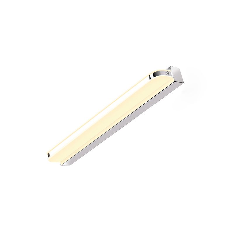 Contemporary White Single Bathroom Vanity Light LED Metal Bath Bar