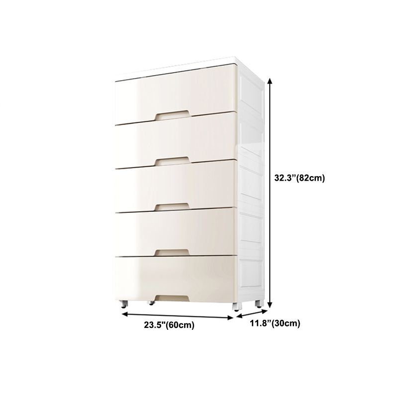 Lingerie Chest Contemporary Plastic Chest with Drawers for Bedroom