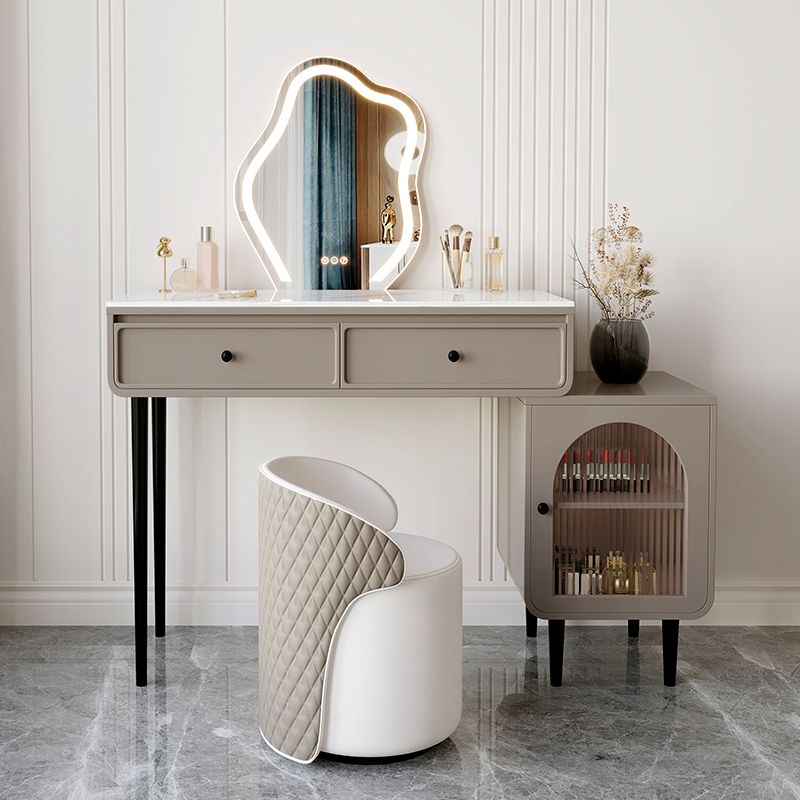 2 Storage Drawers Makeup Vanity Desk Table Solid Wood Vanity