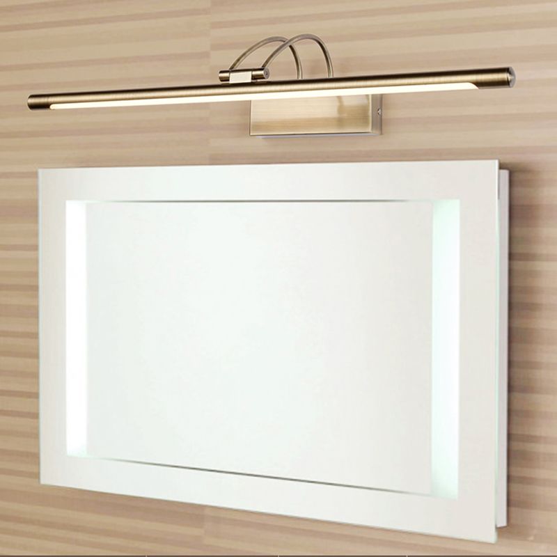 Vanité de barre métallique linéaire lumière contemporain mural lumière en bronze