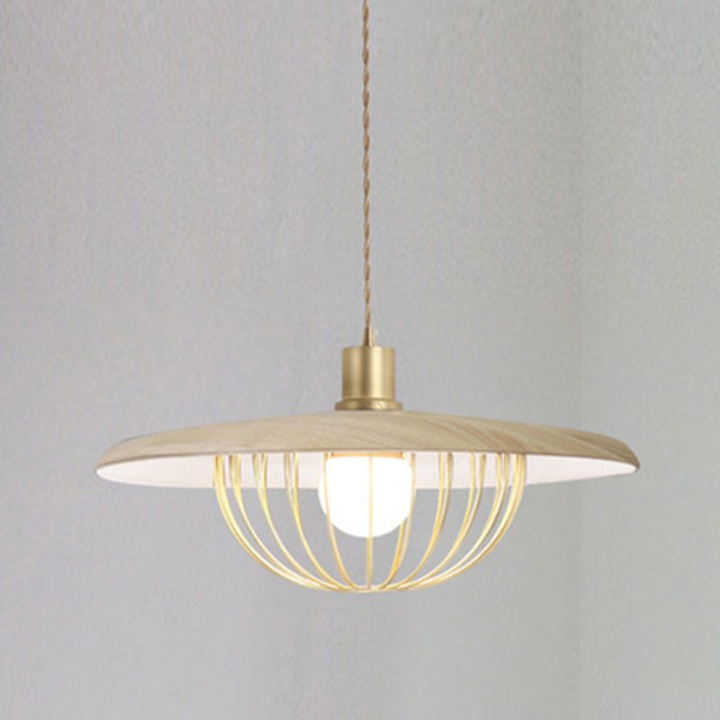 Minimalistischer Innenheimer hell, flacher Schatten mit Käfigmetall 1-Licht-Anhängerbeleuchtung