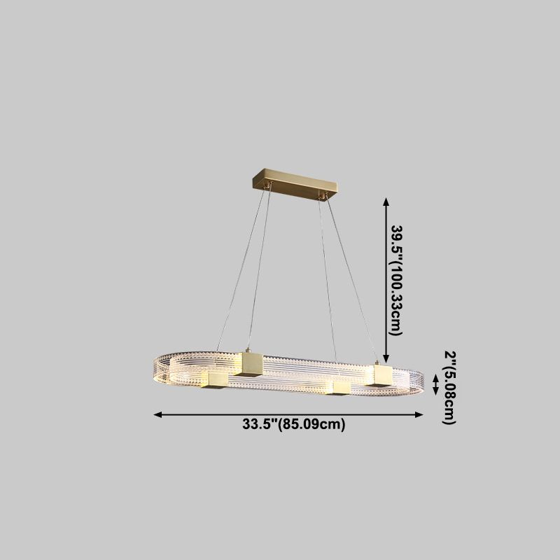 8 Luci d'oro a ciondolo isola geometrica leggera Luci dell'isola in metallo moderno in oro