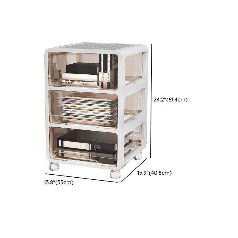 Modern Vertical Filing Cabinet Transparent Plastic Drawers File Cabinet