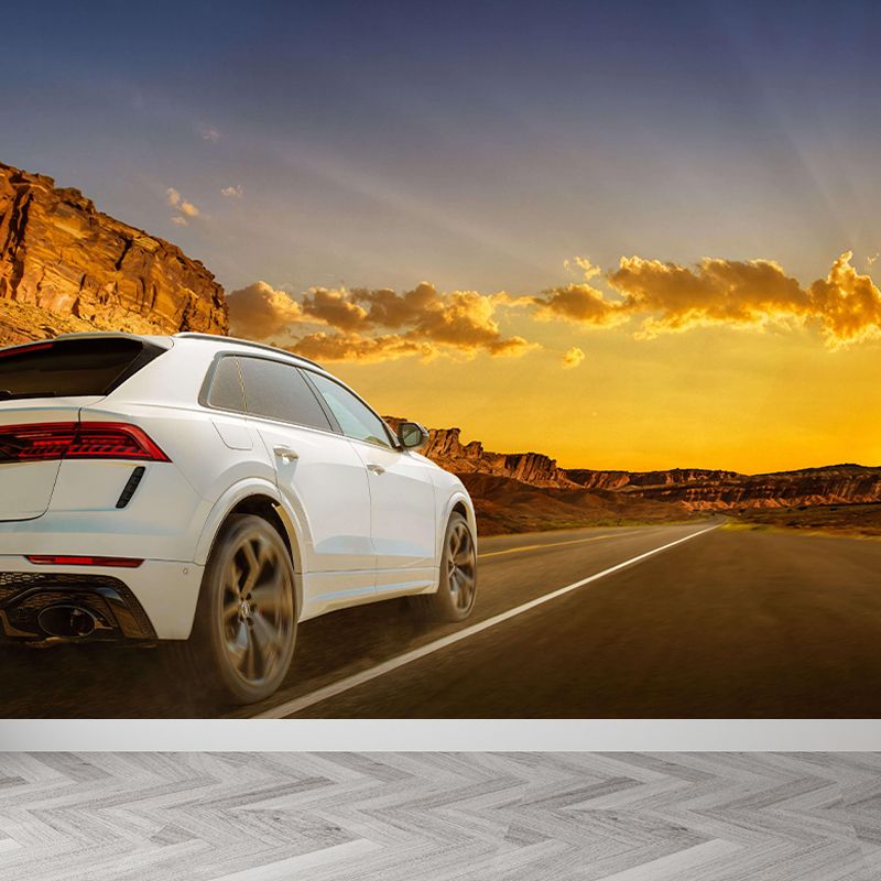 Photography Car Mural Mildew Resistant Wall Covering for Home Decoration