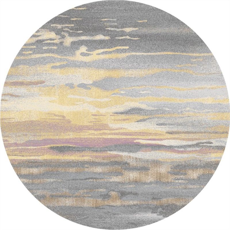 Moroccan Abstract Indoor Rug Multicolor Synthetics Carpet Non-Slip Backing Stain Resistant Pet Friendly Rug for Living Room