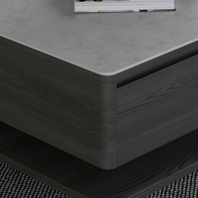 Rectangle Single Coffee Table Glam 1 Coffee Table with 4 Drawers